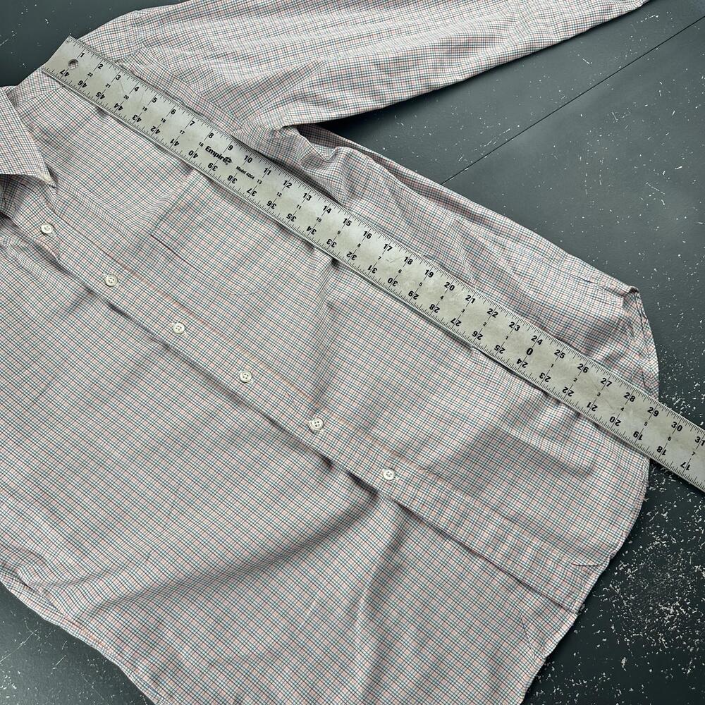 VTG Brooks Brothers Shirt Men Med Micro Check Egyptian Cotton Country Club EUC - Picture 6 of 8
